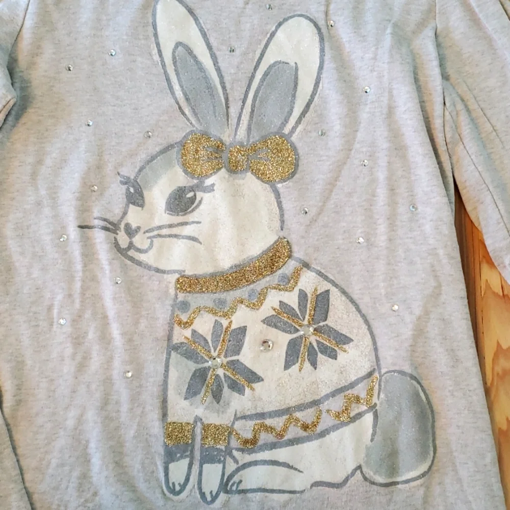 GYMBOREE Snowflake Glamour Bunny shirt
